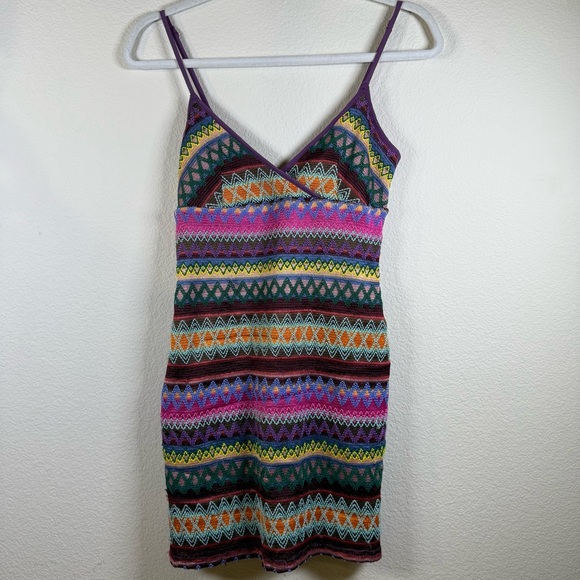 Urban Outfitters Dresses & Skirts - Urban Outfitters Knit Mini Dress Boho Tribal Pattern Coachella Coastal festival